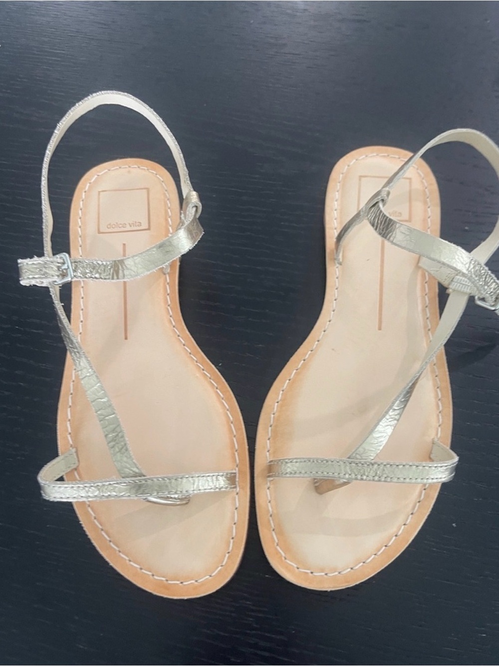 NEW Dolce Vita Metallic Leather Strappy Sandals – [SIZE 7]